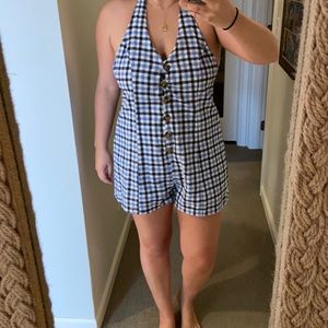Gingham Halter Romper